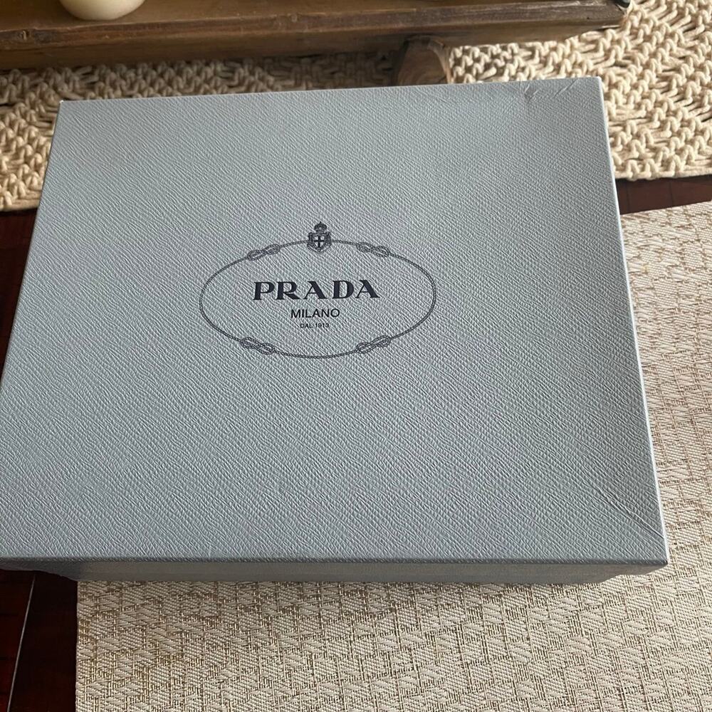 Prada box with tissue paper